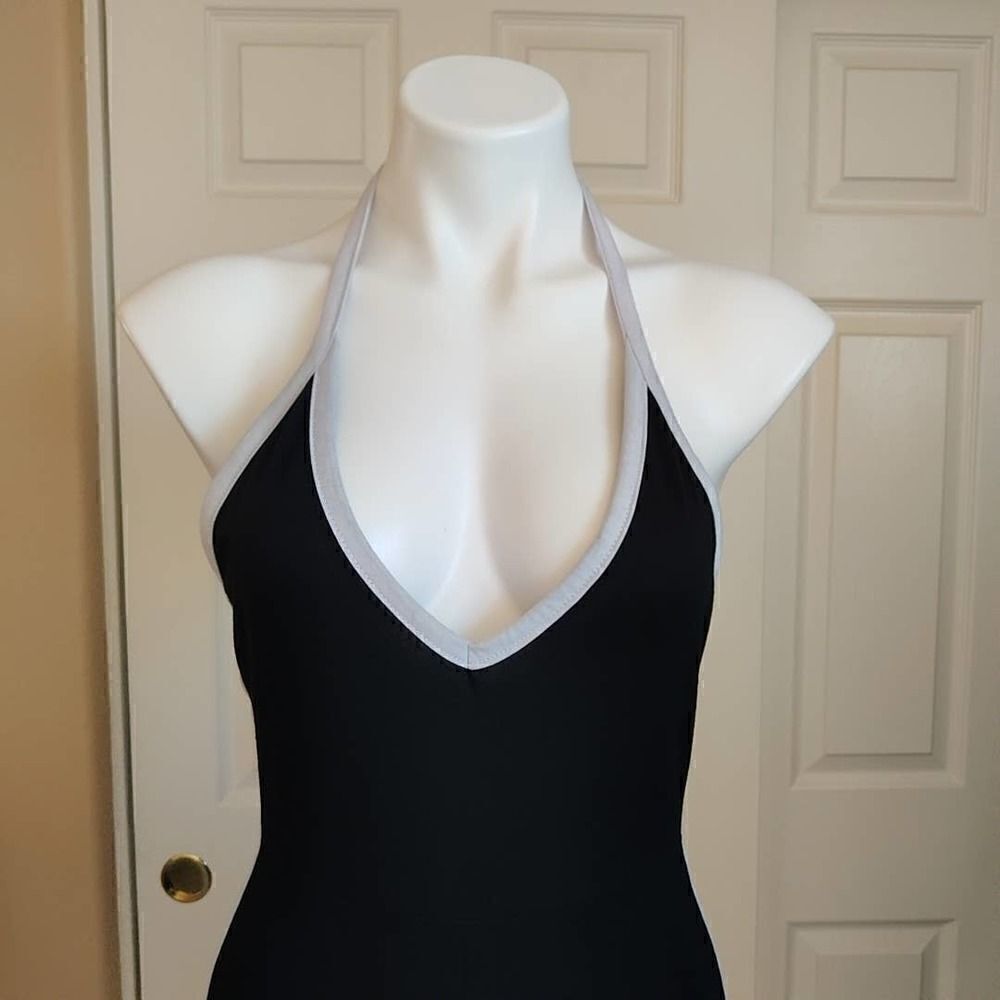 Shein deep V halter bodycon jumpsuit sz S - Picture 3 of 10